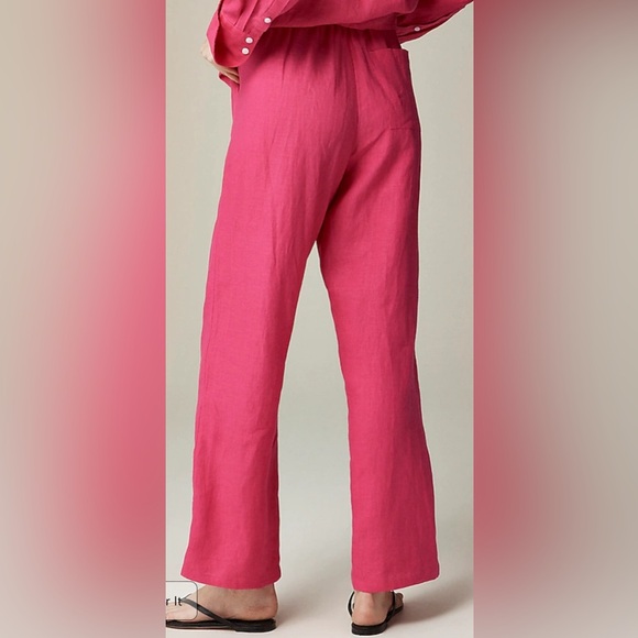 NWOT JCrew Soleil pant in linen - Picture 2 of 7